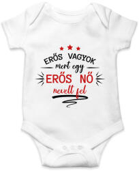 printfashion Erős nő nevelt fel - Baba Body - Fehér (12634427)