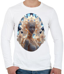 printfashion Isteni nő - Férfi hosszú ujjú póló - Fehér (14849072)