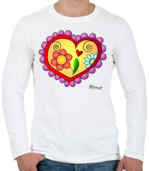 printfashion Sziv5 - Férfi hosszú ujjú póló - Fehér (782371)