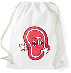 printfashion Steak hús - Sportzsák, Tornazsák - Fehér (5102062)