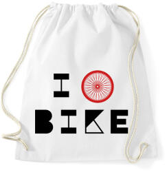 printfashion I love bike (black) - Sportzsák, Tornazsák - Fehér (7430696)