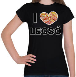 printfashion I love lecsó - Női póló - Fekete (8696976)
