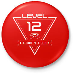printfashion level-complete-12-white - Kitűző, hűtőmágnes - Piros (3109314)