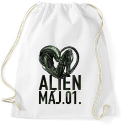 printfashion alien május 1 - Sportzsák, Tornazsák - Fehér (14150717)