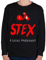 printfashion stex - Gyerek pulóver - Fekete (2053027)