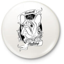 printfashion french bulldog - Kitűző, hűtőmágnes - Fehér (3075142)