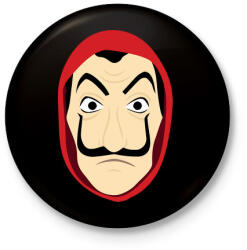 printfashion Money heist zsebszerüen - Kitűző, hűtőmágnes - Fekete (4771852)