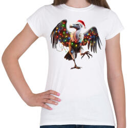 printfashion Táncoló karácsonyi party keselyű - Női póló - Fehér (15260165)