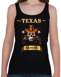 printfashion TEXAS RANGER SKULL - Női atléta - Fekete (1559765)