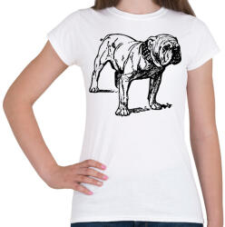 printfashion Angol buldog - English bulldog - Női póló - Fehér (12071273)
