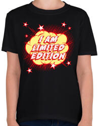 printfashion I am limited edition - Gyerek póló - Fekete (10539140)