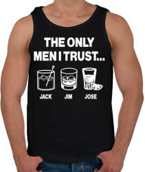 printfashion The only men I trust. . . Jack, Jim, Jose - Férfi atléta - Fekete (16785177)