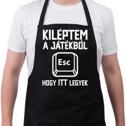 printfashion Kiléptem a játékból, hogy itt legyek - Kötény - Fekete (5785307)