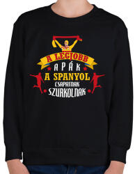 printfashion Spanyol csapat - Gyerek pulóver - Fekete (10857090)