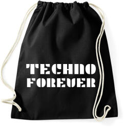 printfashion TECHNO FOREVER - Sportzsák, Tornazsák - Fekete (11508947)