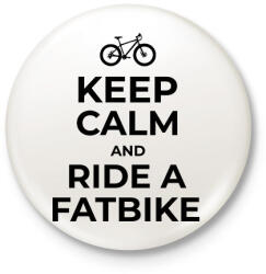 printfashion RIDE A FATBIKE - Kitűző, hűtőmágnes - Fehér (11365593)