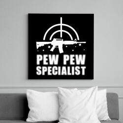 printfashion Pew pew speciaist - Vászonkép - Fekete (15529824)
