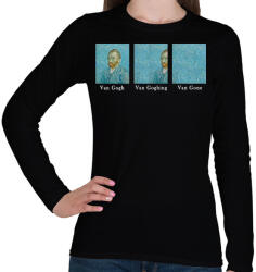 printfashion Van Gogh - Női hosszú ujjú póló - Fekete (2261414)