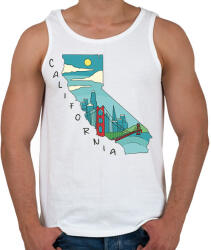 printfashion Kalifornia - Férfi atléta - Fehér (6138880)