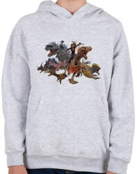 printfashion Ark - Gyerek kapucnis pulóver - Sport szürke (13891186)