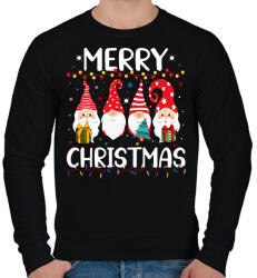 printfashion boldog karácsonyt - Férfi pulóver - Fekete (14647163)
