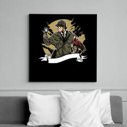 printfashion Sherlock Holmes - Vászonkép - Fekete (6645034)