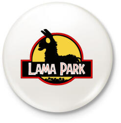 printfashion Lama Park - Kitűző, hűtőmágnes - Fehér (3077588)
