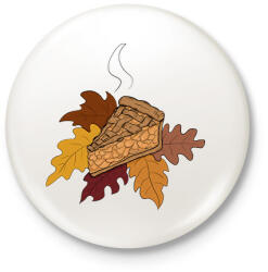 printfashion Őszi pite - Kitűző, hűtőmágnes - Fehér (14722903)