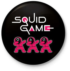 printfashion Squid Game trio dab fehér - Kitűző, hűtőmágnes - Fekete (5727701)
