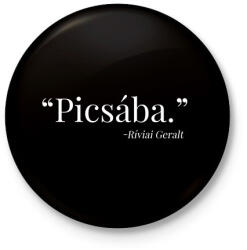printfashion Witcher - Picsába - Kitűző, hűtőmágnes - Fekete (3103238)
