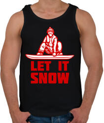 printfashion SNOWBOARD LET IT SNOW - Férfi atléta - Fekete (10778635)