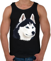 printfashion Husky - Férfi atléta - Fekete (2363492)