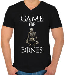 printfashion game of bones - Férfi V-nyakú póló - Fekete (1569094)