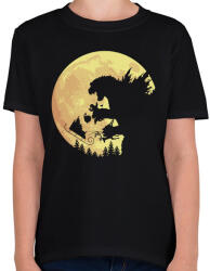 printfashion Godzilla karácsonya - Gyerek póló - Fekete (429130)