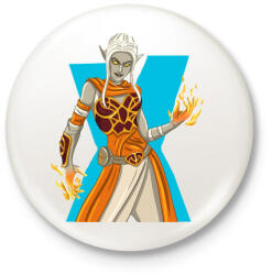 printfashion Fortnite elf - Kitűző, hűtőmágnes - Fehér (3082717)