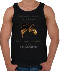 printfashion A ló ember nélkül - Férfi atléta - Fekete (1607588)