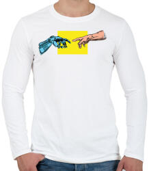 printfashion A robot teremtése - Férfi hosszú ujjú póló - Fehér (13581839)