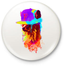 printfashion Foxeys favourite cap - Kitűző, hűtőmágnes - Fehér (3074712)
