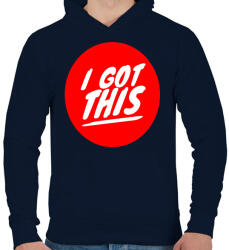 printfashion I got this - Férfi kapucnis pulóver - Sötétkék (2493598)