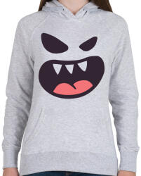printfashion Halloween arc - Női kapucnis pulóver - Sport szürke (1068491)