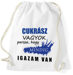 printfashion Cukrász vagyok. . . - Sportzsák, Tornazsák - Fehér (16284577)