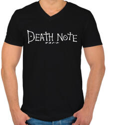 printfashion Death note (fehér) - Férfi V-nyakú póló - Fekete (13900791)