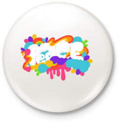 printfashion Peace - Kitűző, hűtőmágnes - Fehér (3083127)
