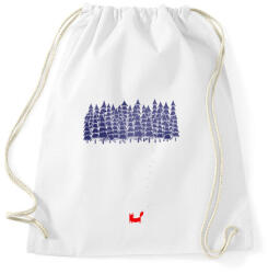 printfashion Alone in the forest - Sportzsák, Tornazsák - Fehér (214422)
