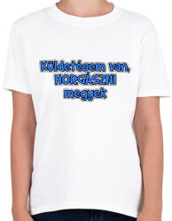 printfashion Küldetésem van, horgászni megyek - Gyerek póló - Fehér (13850321)