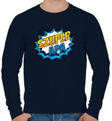 printfashion SzuperApa! - Férfi pulóver - Sötétkék (4249923)