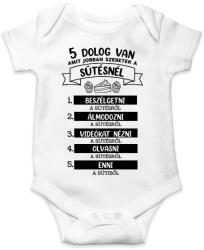 printfashion 5 dolog van amit jobban szeretek a sütésnél - Baba Body - Fehér (7245318)