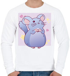 printfashion Csincsilla - Férfi pulóver - Fehér (7647445)