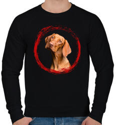 printfashion vizsla kutyus - férfi - Férfi pulóver - Fekete (15318007)