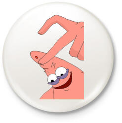 printfashion Spongyabob és Patrick páros minta - Kitűző, hűtőmágnes - Fehér (12701869)